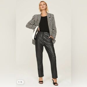 Atlein Black Vegan Leather Pants Size 12